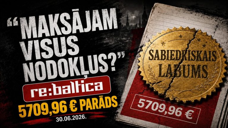 “Mēs maksājam visus nodokļus.” Tiešām? VID Re:Baltica uzrāda 5709,96 eiro parādu