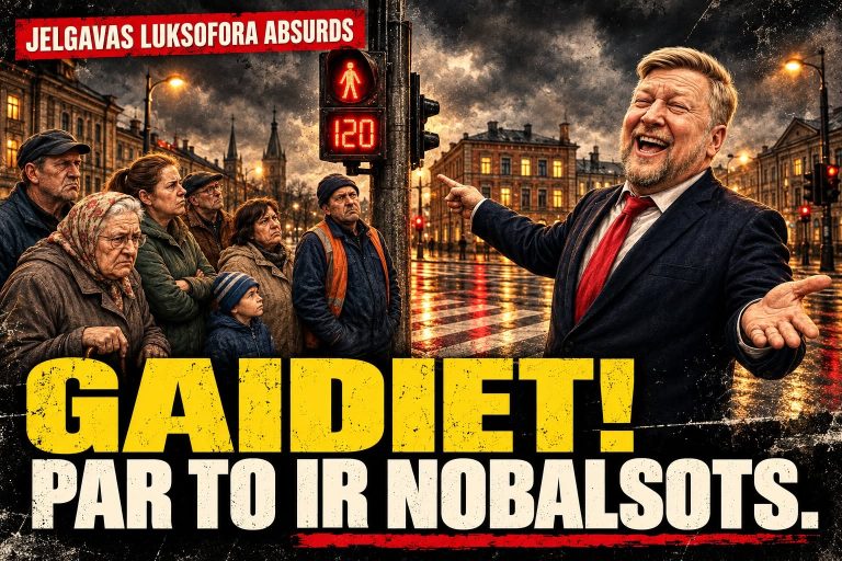 Jelgavas gājēju pāreja un luksofors
