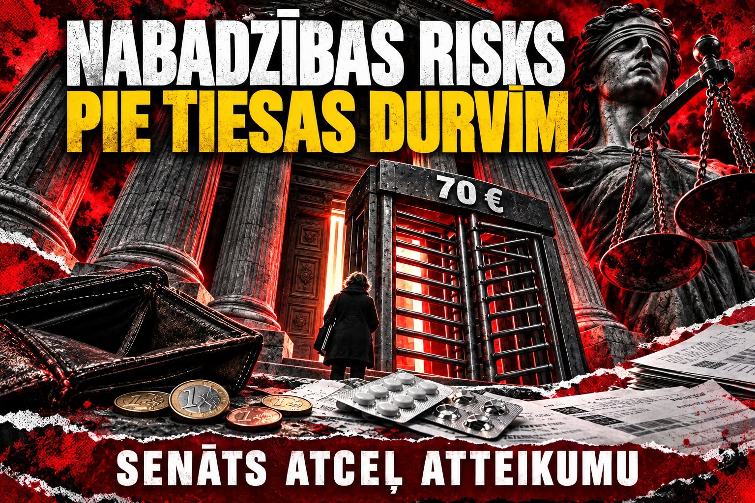 Senāta lēmums par 70 eiro drošības naudu tiesvedībā